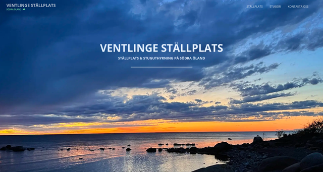 Cabin and Carvan Parking Business Website Screenshot 1